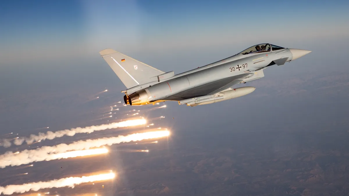 Avion rusesc interceptat deasupra Mării Baltice (sursa: Facebook/Bundeswehr)