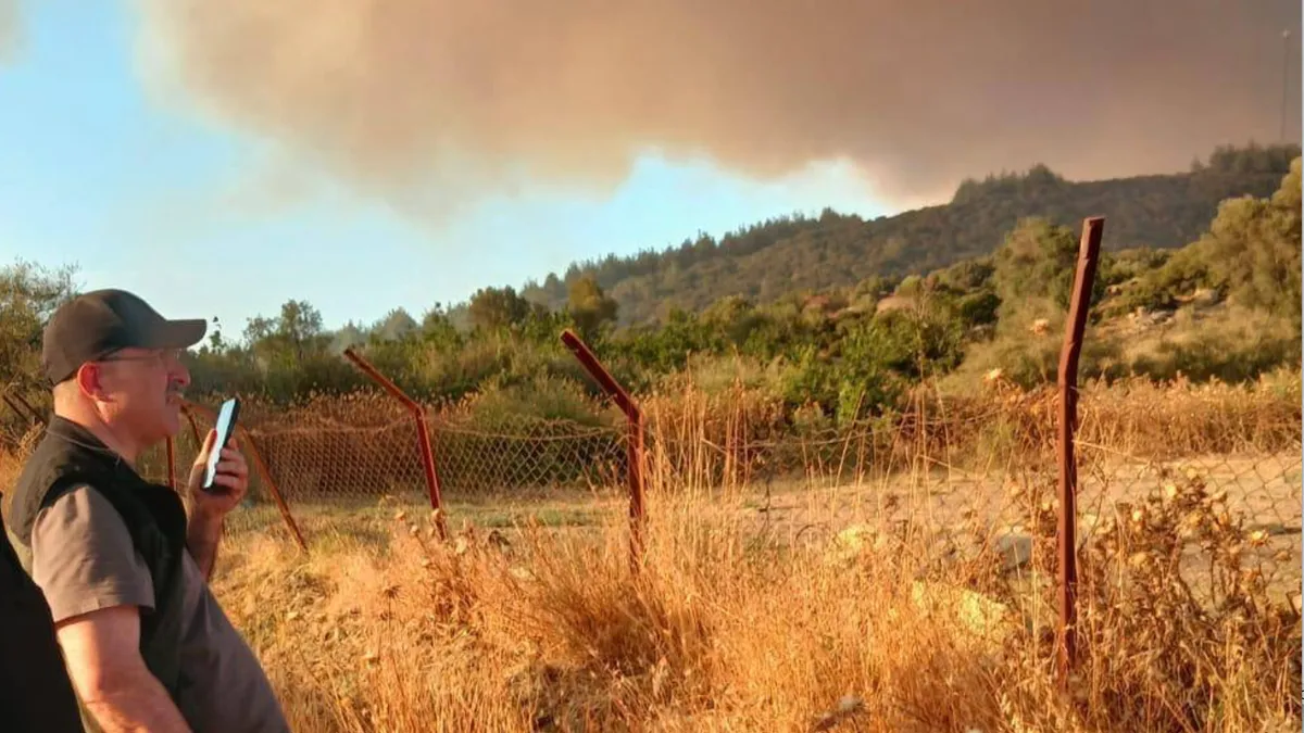 Incendiul de pădure din Çanakkale continuă (sursa: Facebook/T.C. Çanakkale Valiliği)