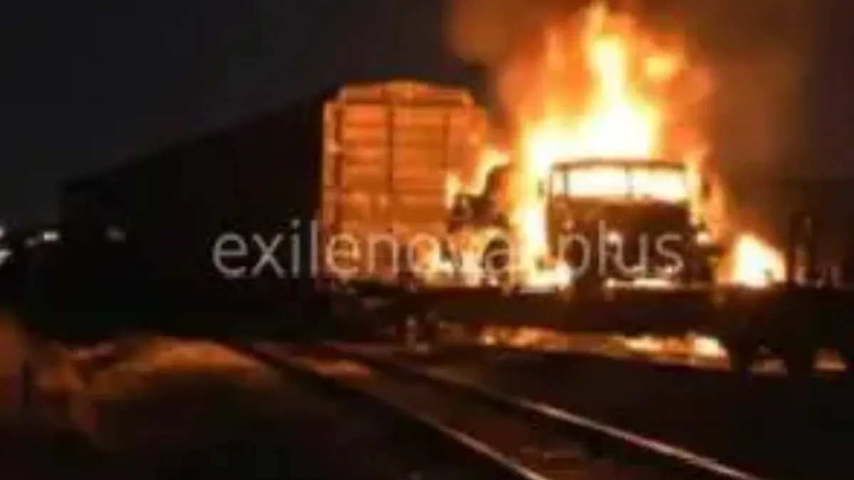 Drone ucrainene lovesc infrastructura feroviară rusă (sursa: Telegram/Elilenova_plus)