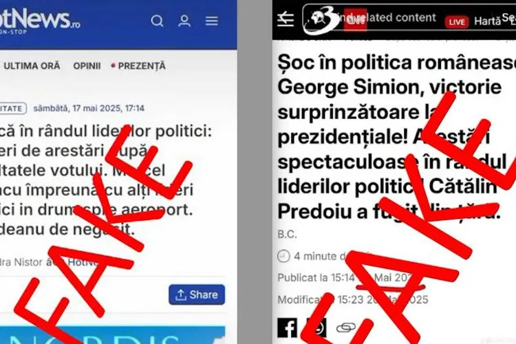 Falsuri grosolane pro-Simion pe TikTok: clone ale site-urilor de presă îl dau pe liderul AUR câștigător și anunță arestări