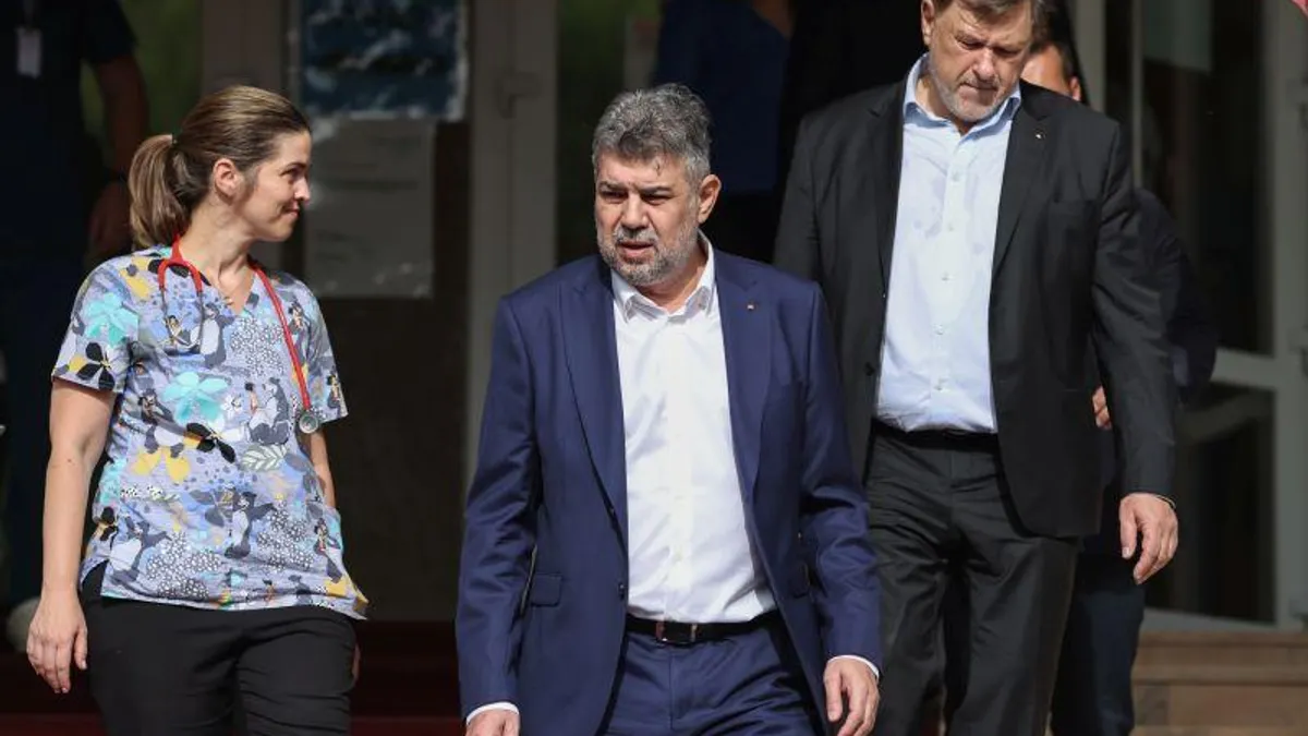 Ciolacu, vizită la spitalul unde actorul a fost operat  Foto: Inquam/Sabin Cirstoveanu