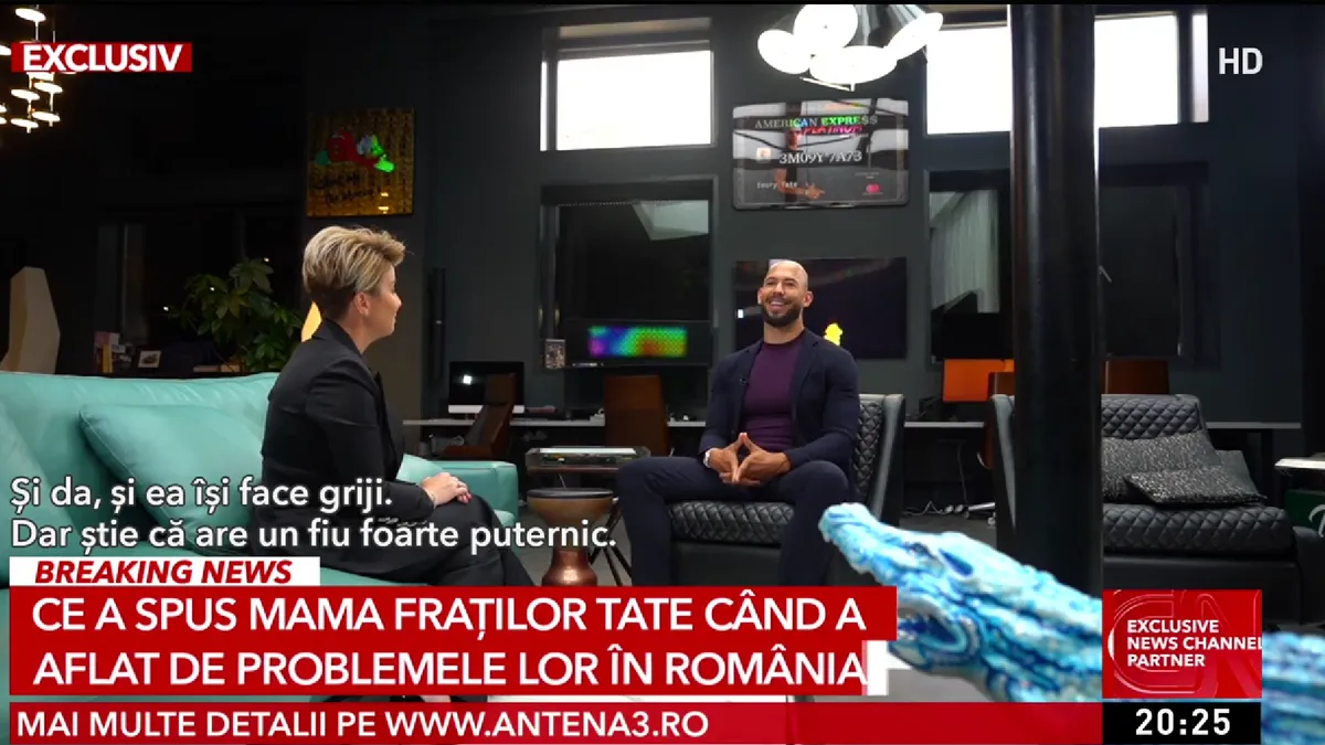 Antena 3 îl spală pe penalul britanic Andrew Tate Foto: captură video