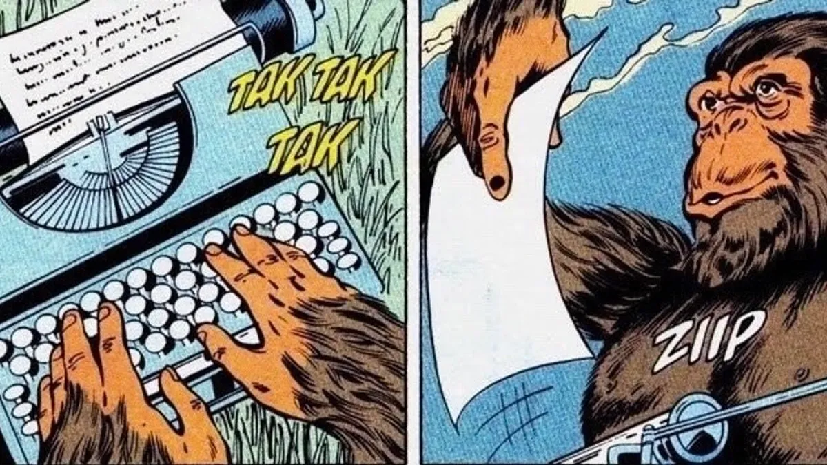 „Paradoxul maimuței savante”, contestat de matematicieni (sursa: Facebook/Vědátor)