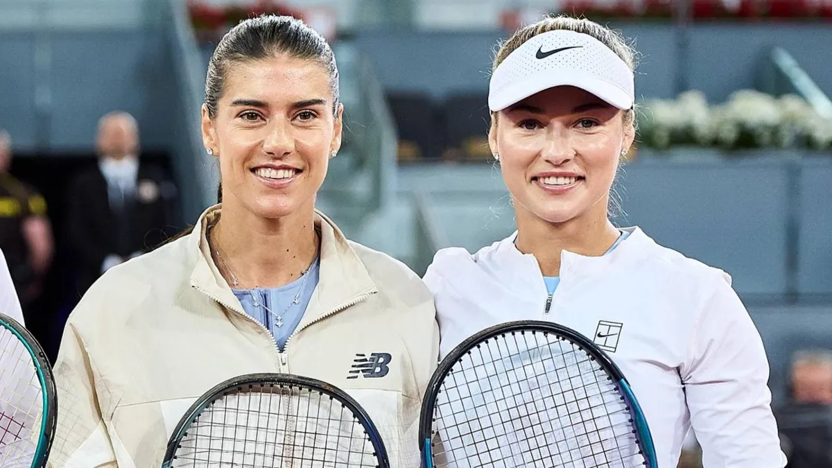Victoria Soranei Cîrstea și Anei Kalinskaia (sursa: Facebook/Mutua Madrid Open)