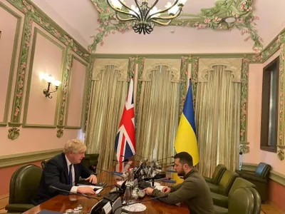 Boris Johnson, la Kiev Foto: Twitter