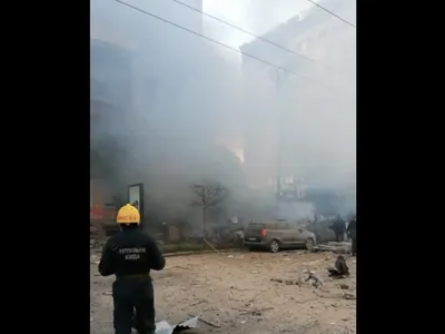 Kievul, atacat cu drone kamikaze rusești (sursa: Facebook/Volodimir Zelenski)