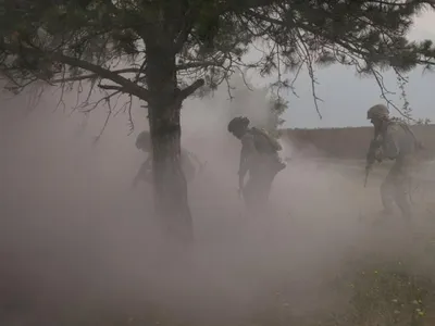 Soldații ruși, la cafea în pădure (sursa: Facebook/General Staff of the Armed Forces of Ukraine)