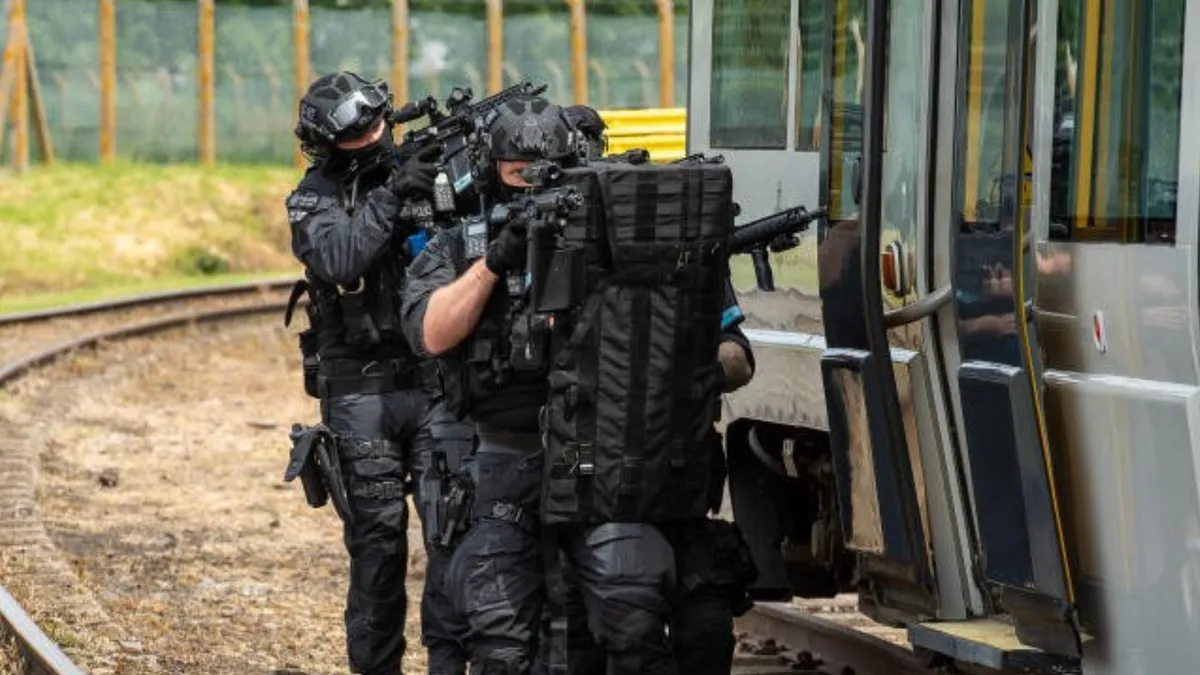 Atac într-un tren lângă Cambridge (sursa: Facebook/British Transport Police)