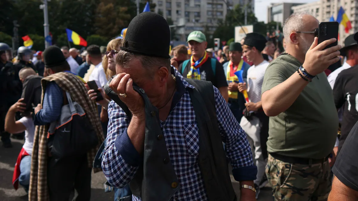 Imagini de la protestul ciobanilor suveraniști