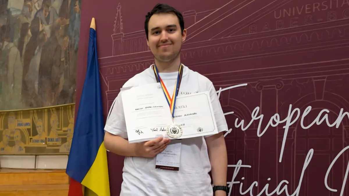 Ștefan-Alexandru Asandei, medaliat cu argint la EUROAI 2026