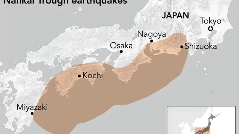 Alertă de megacutremur apocaliptic în Japonia (sursa: Guvernul Japoniei)