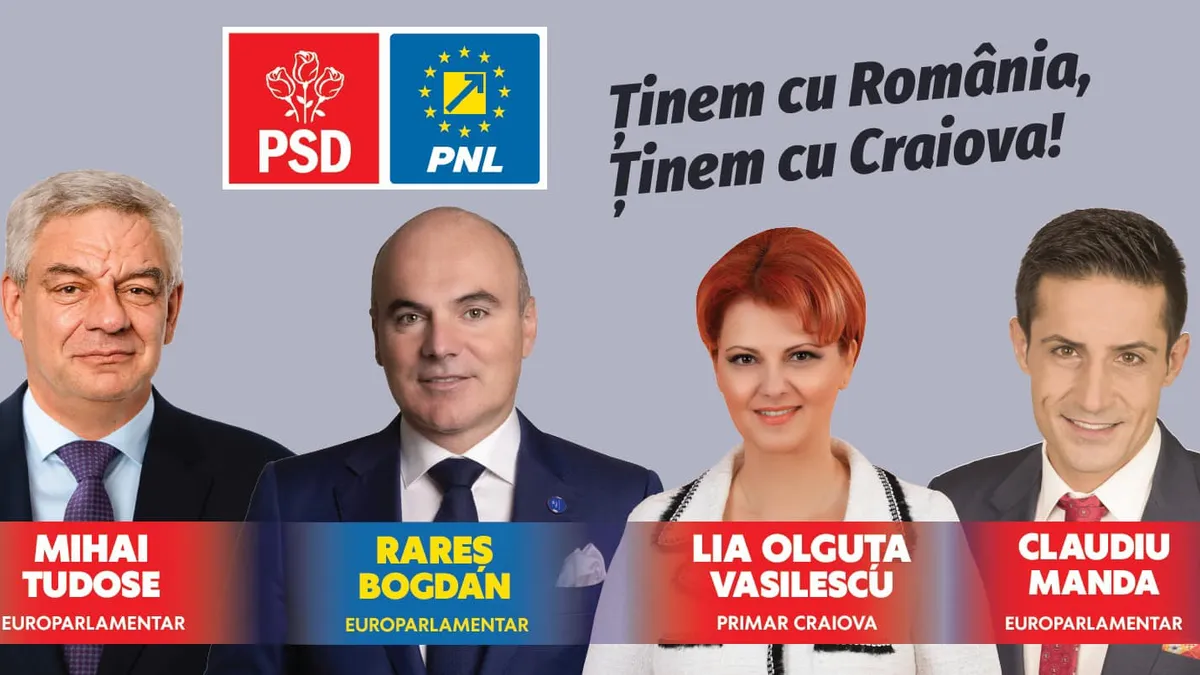 Rareș Bogdan, pe afiș cu liderii PSD Dolj și cu Mihai Tudose