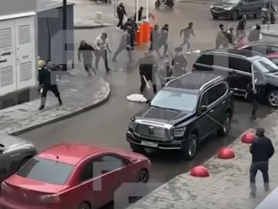 Luptă violentă între migranți la Moscova (sursa: Facebook/Euromaidan Press)