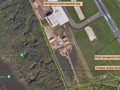 Accesul spre Aeroportul Iași, îngreunat (sursa: ziaruldeiasi.ro)