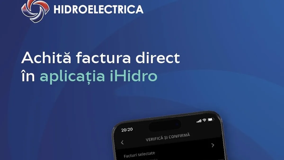 Hidroelectrica finalizează modernizarea aplicației iHidro (sursa: Facebook/Hidroelectrica)