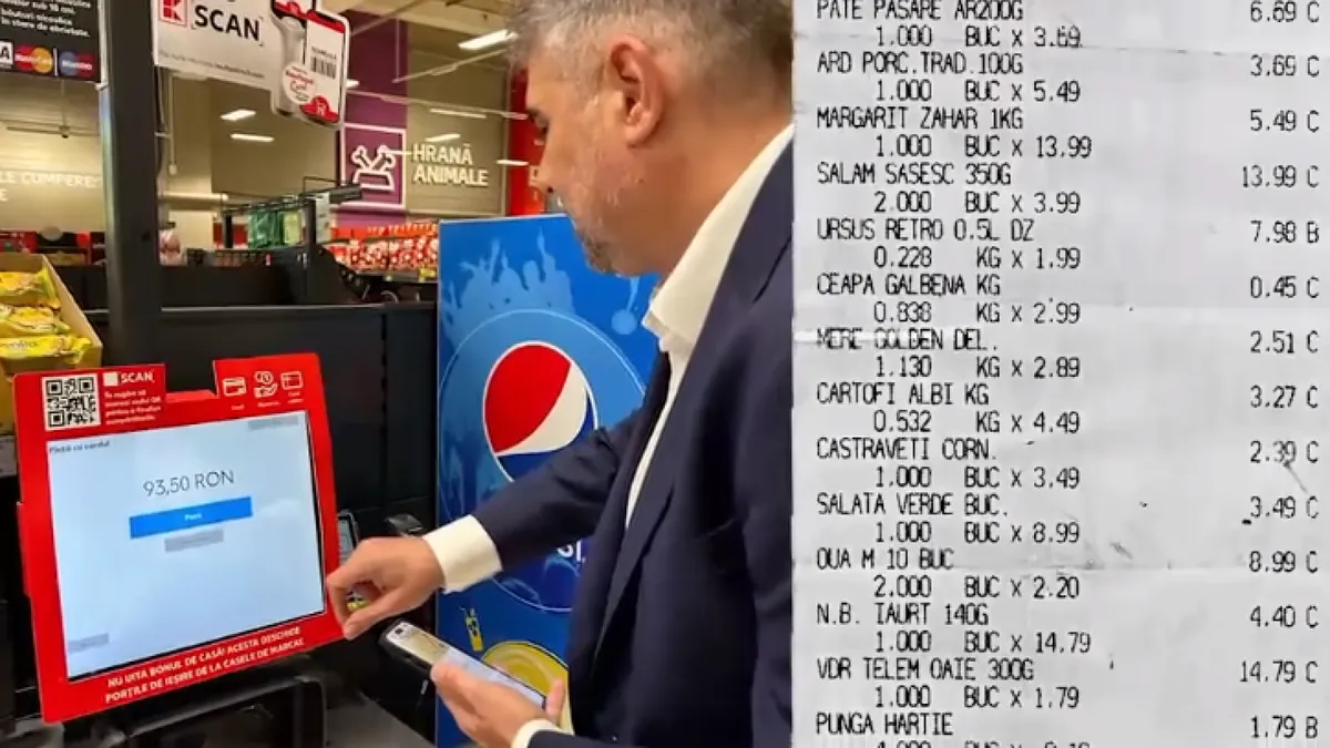 Cât a plătit ministrul Miruță pe coșul de produse pe care Ciolacu a dat 93,50 lei în octombrie 2023 Foto: Facebook