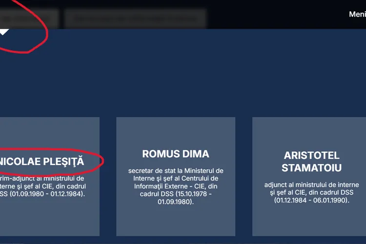 Foștii șefi ai spionajului, inclusiv kaghebiști și torționari, pe site-ul SIE, fără aparat critic Foto: Captură de ecran