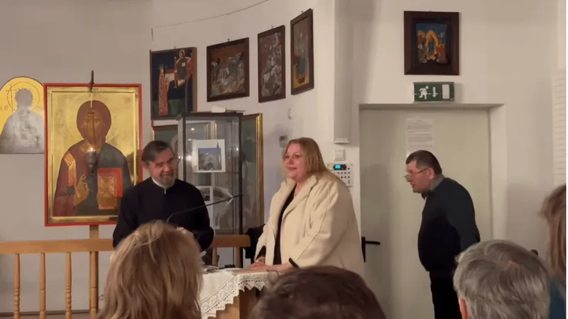 Putinista Șoșoacă, invitată să vorbească la biserica ”Buna Vestire” din Viena Foto: captură video