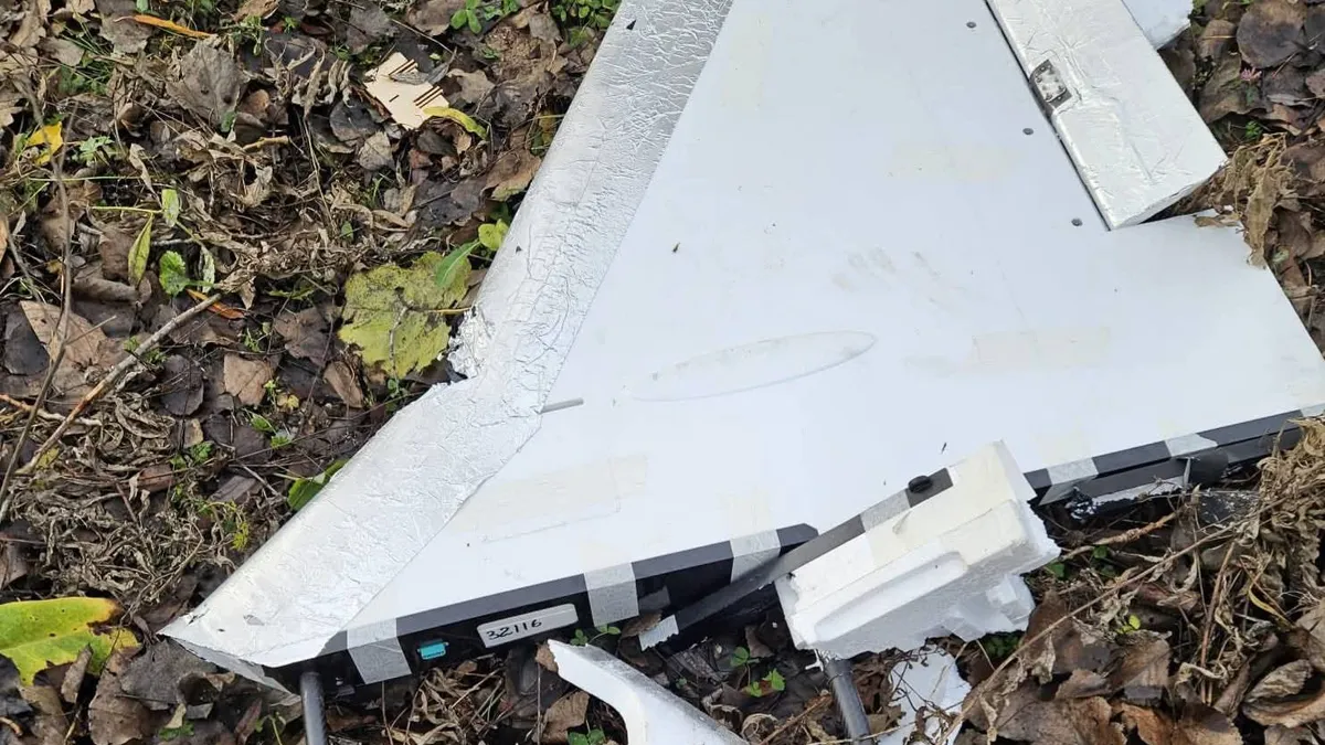 Dornă prăbușită într-o gospodărie din Puiești (sursa: Facebook/TV TOTAL Vaslui)