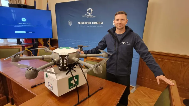 La Oradea, administrația testează transportul cu drone între spitale Foto: Facebook