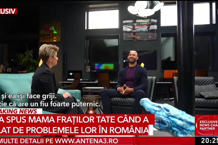 Antena 3 îl spală pe penalul britanic Andrew Tate Foto: captură video