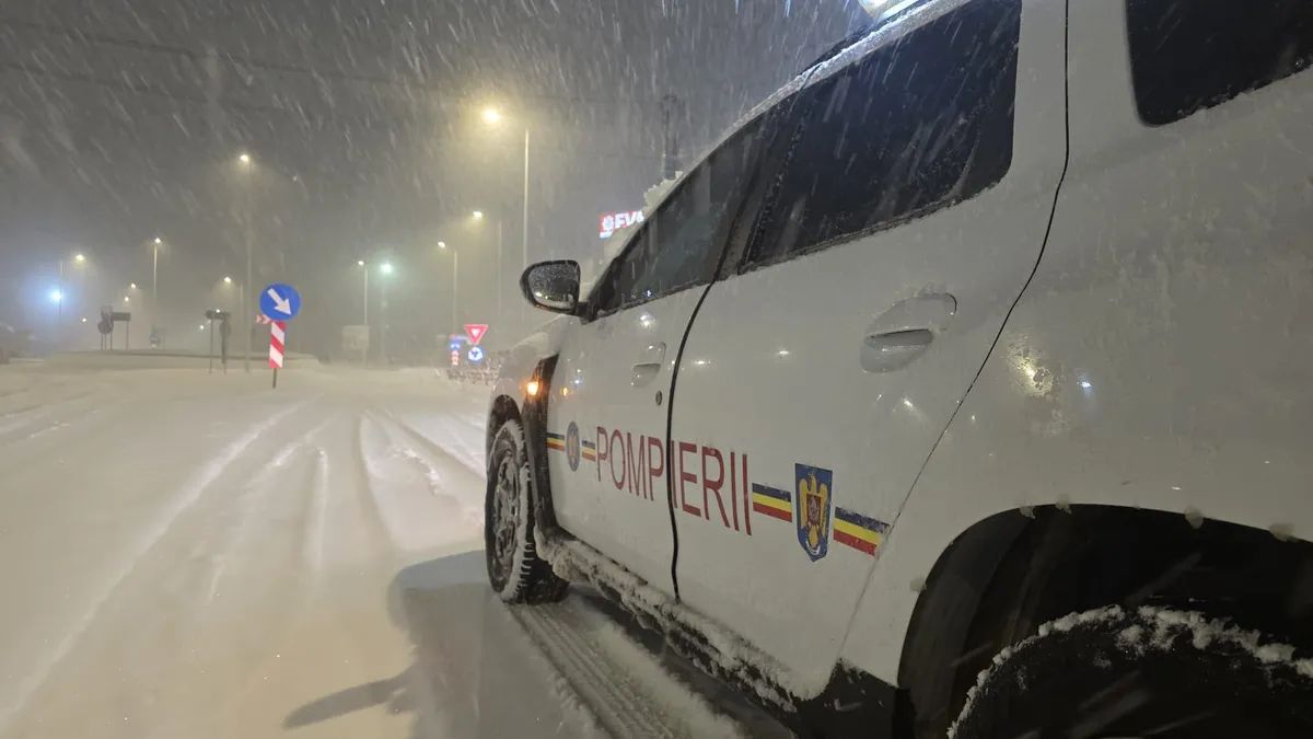 Vreme severă în România (sursa: Facebook/IGSU - Inspectoratul General pentru Situatii de Urgenta, Romania)