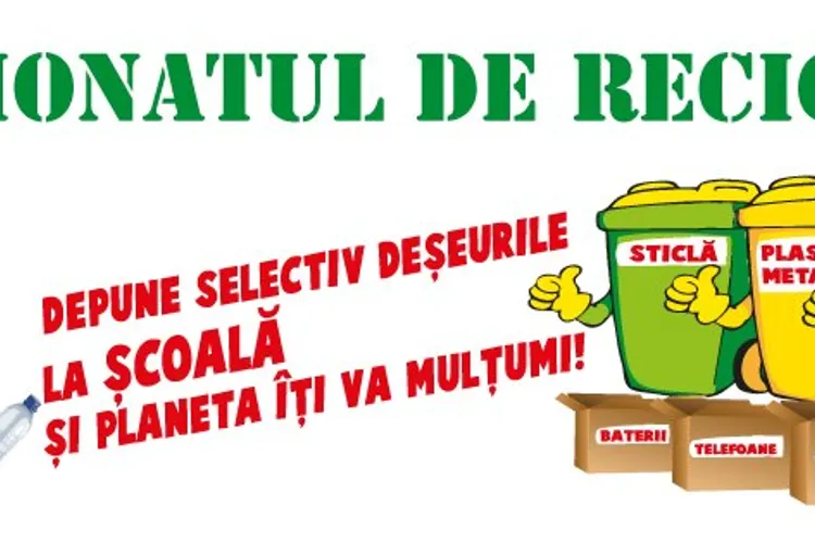 Şcolile din România se pot înscrie în Campionatul Reciclării Foto: Facebook