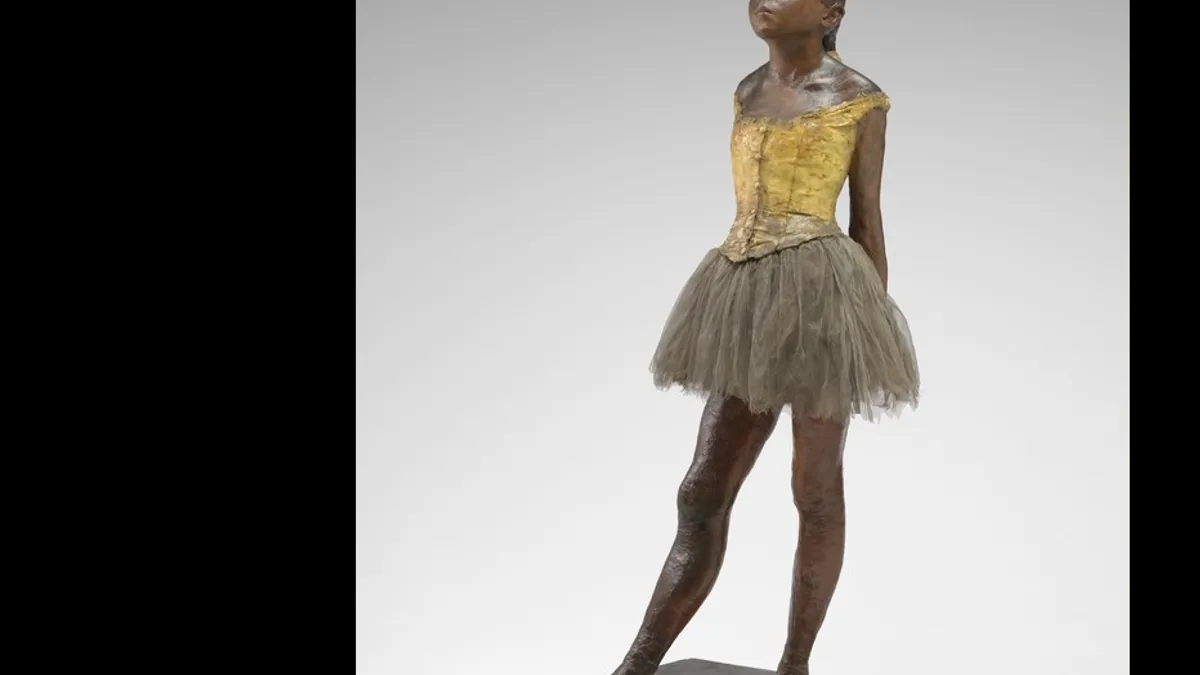 "Mica dansatoare" (Degas), stropită cu vopsea (sursa: nga.gov)