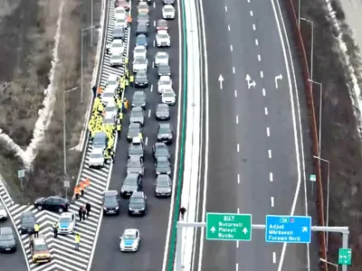 Accident pe Autostrada A7, trafic blocat temporar (sursa: Facebook/Cristian Pistol)