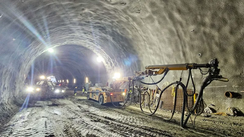 Imagini cu primul tunel de autostradă săpat în stâncă Foto: Facebook CNAIR