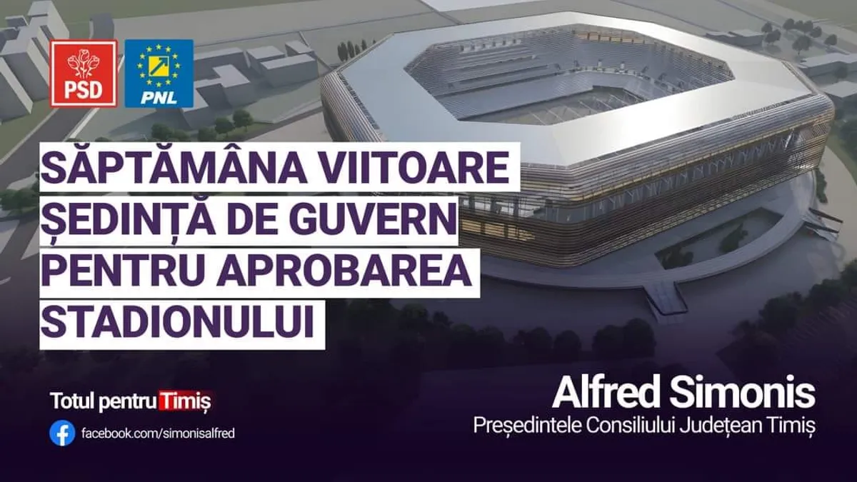 CNI a ratat licitația pentru stadionul lui Simonis, din Timișoara Foto: Facebook