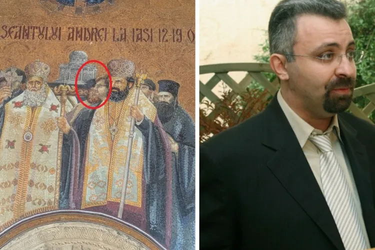 Traducătorul condamnat al Patriarhului Daniel, imortalizat pe un mozaic la Mitropolie (sursa: ziaruldeiasi.ro)