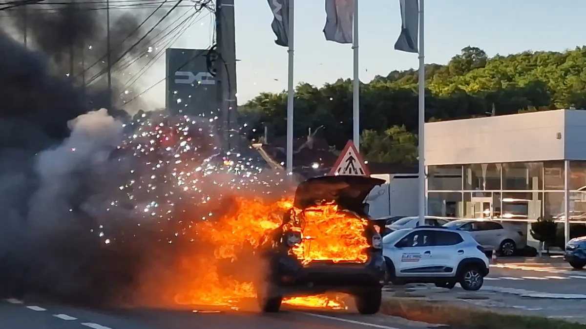 Mașina lui Radu Hossu, explozie devastatoare (sursa: Facebook/Radu Hossu)