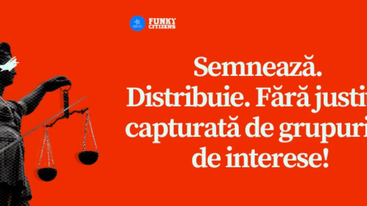 Petiție pentru reforma sistemului judiciar (sursa: Facebook/Funky Citizens)