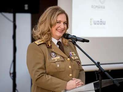 Florentina Ioniță-Radu, comandanta Spitalului Militar, pontaj din Sharm El-Sheikh (sursa: centenarbuzau.ro)