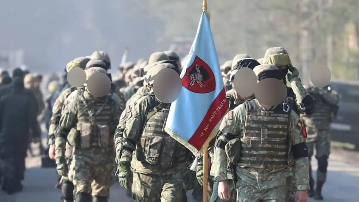 Militari din Batalionul Lupii Negri