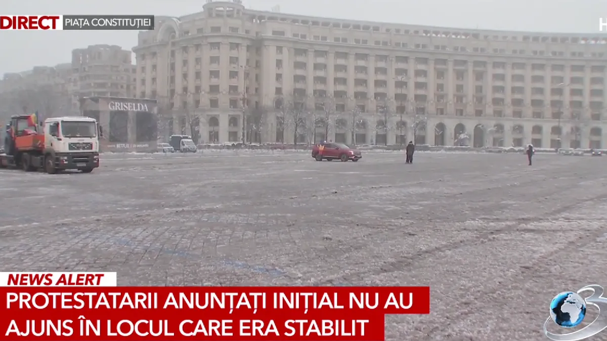 Eșec penibil al mitingului „fermierilor” lui Șoșoacă Foto: Captură video Antena 3