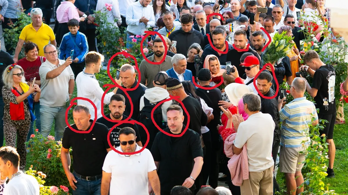 Călin Georgescu, pazit cu mare grijă, desi este intre admiratori