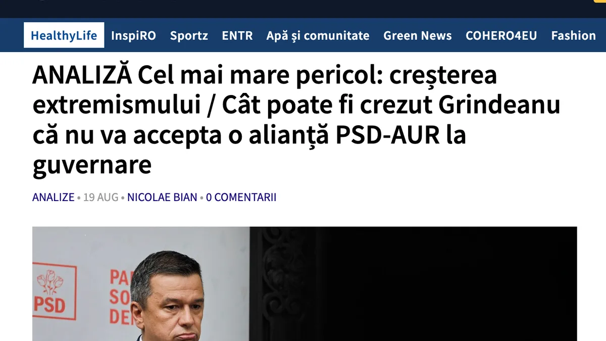 Tăpălagă nu mai semnează în G4Media
