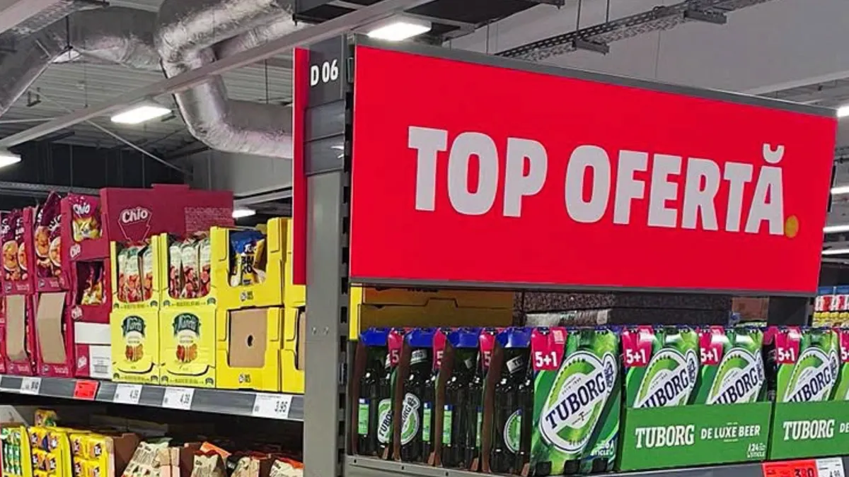 Produse aflate la ofertă într-un supermarket Penny