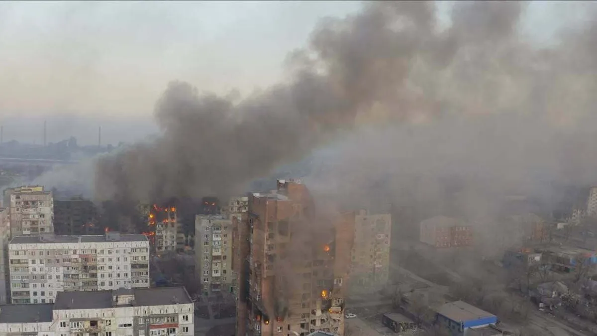 Rusia a câștigat cel mai mult teren în sudul Mariupolului (sursa: Twitter/rajote)