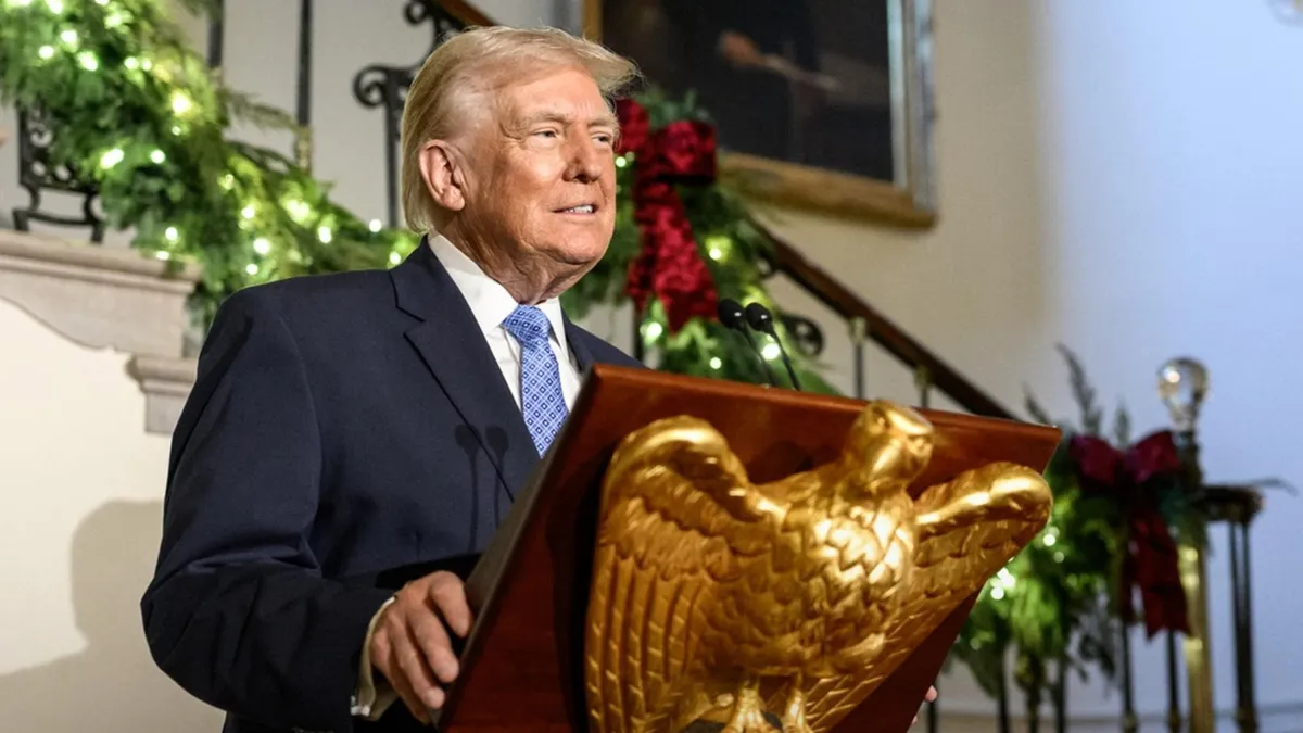 Trump, mesaj de Crăciun pentru stânga radicală (sursa: Facebook/The White House)