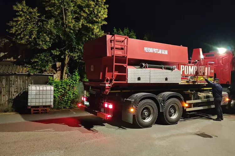 Avarie la o conductă de gaz în Băgaciu (sursa: Facebook/ISU Mureș)