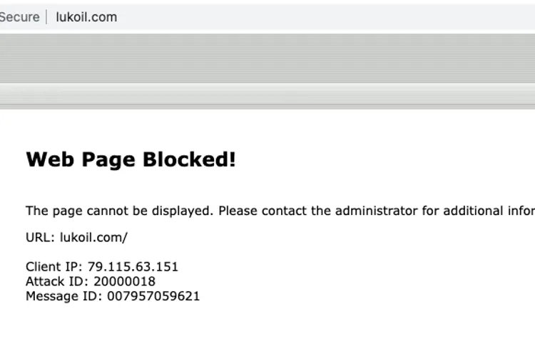 Lukoil.com, sabotat după criticarea invaziei (sursa: lukoil.com)