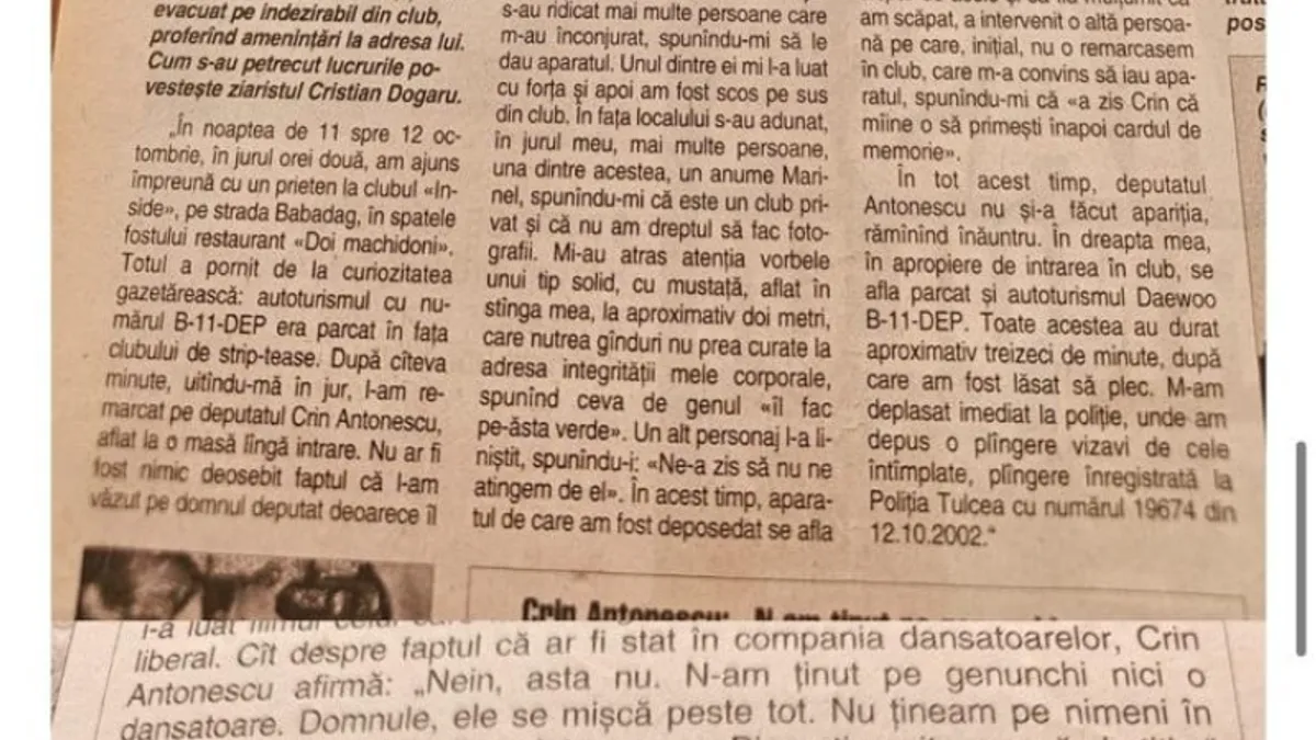 Un episod uitat din cariera lui Crin Antonescu