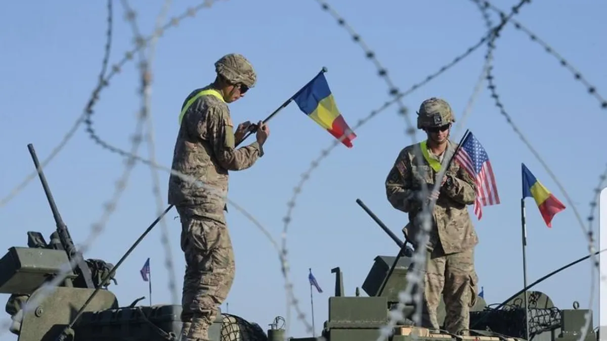 Convoaie cu tehnică militară americană intră în România Foto: Facebook M.Ap.N