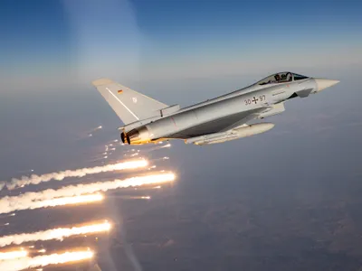 Avion rusesc interceptat deasupra Mării Baltice (sursa: Facebook/Bundeswehr)