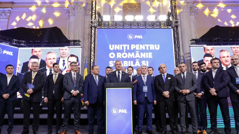 Nici o femeie pe scena PNL, la fotografia învingătorilor Foto: Inquam/ George Călin