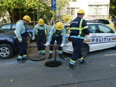 Conductă de gaz, avarie în centrul Capitalei (sursa: Inquam Photos/Tudor Pană)