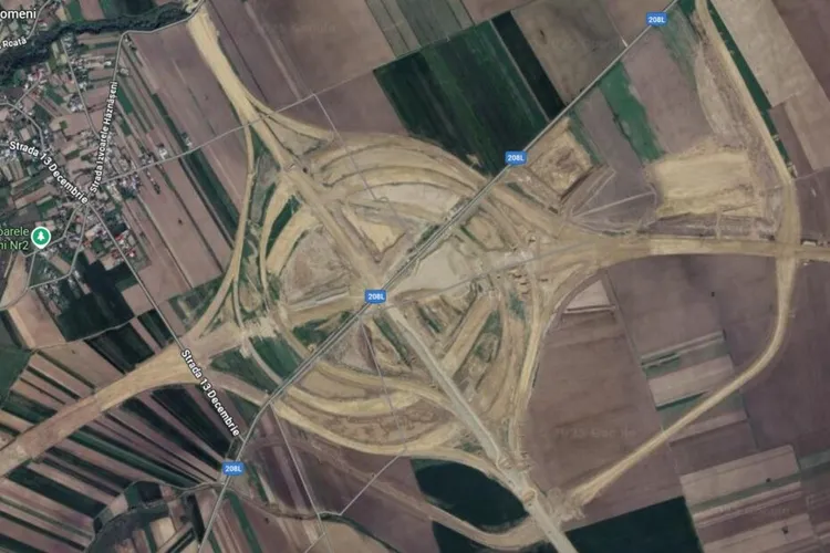 Autostrada A7, vizibilă pe Google Maps (sursa: ziaruldeiasi.ro)